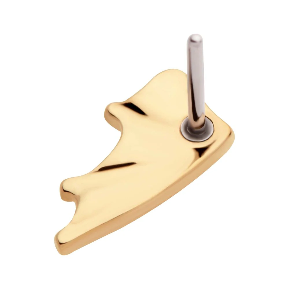 14kt Gold Threadless Bat Wing Top (Left Ear) - Image 3
