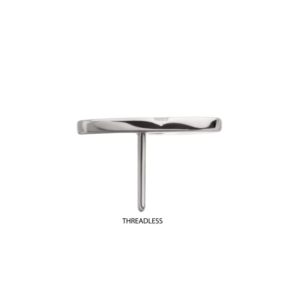 14Kt White Gold Friday The 13th Jason Mask Threadless Top - Image 3