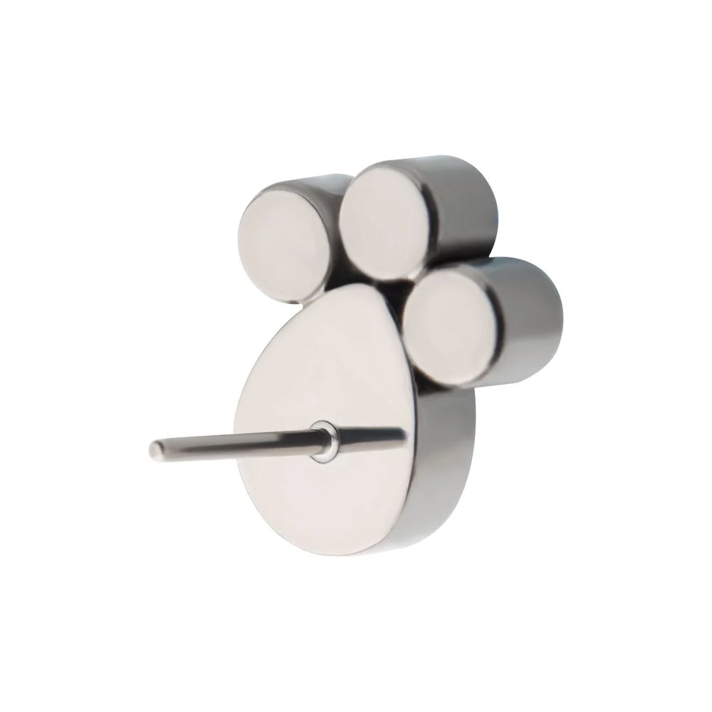 Titanium Threadless with Clustered Bezel Set Teardrop & Round CZ Top - Image 4