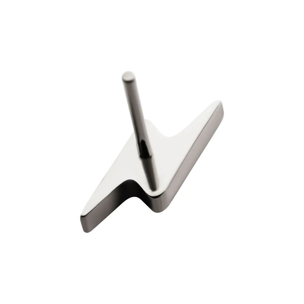 Titanium Threadless with Short Lightning Bolt Top - Image 4